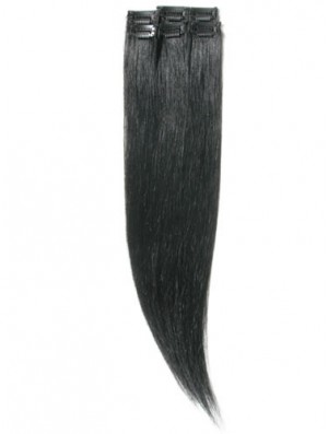 Amazing Black Straight Remy Human Hair Clip In Hair Extensions