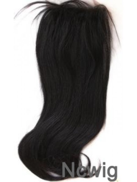 Modern Black Long Straight Lace Closures