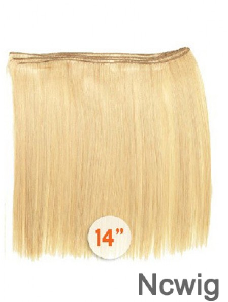 Straight Remy Human Hair Blonde Style Weft Extensions