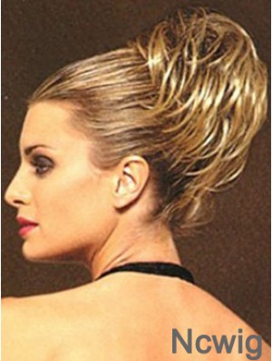 Clip On Hairpieces UK Straight Style Short Length Blonde Color