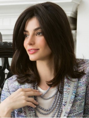 Mono Top Wigs Cheap 100% Hand Tied Wavy Style Layered Cut