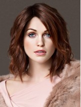 Bob Style Wigs Remy Human Curly Style Auburn Color Bobs Cut