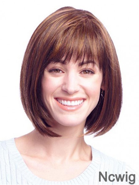 Human Hair Bob Wigs With Monofilament Bobs Cut Chin Length