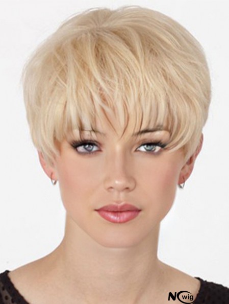 Human Hair Mono Topper With Monofilament Boycuts Short Length Straight Style