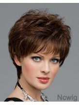 Curly Human Hair 100% Hand Tied Curly Style Layered Cut