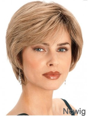 Short Blonde Bob Wigs Human Hair Straight Style