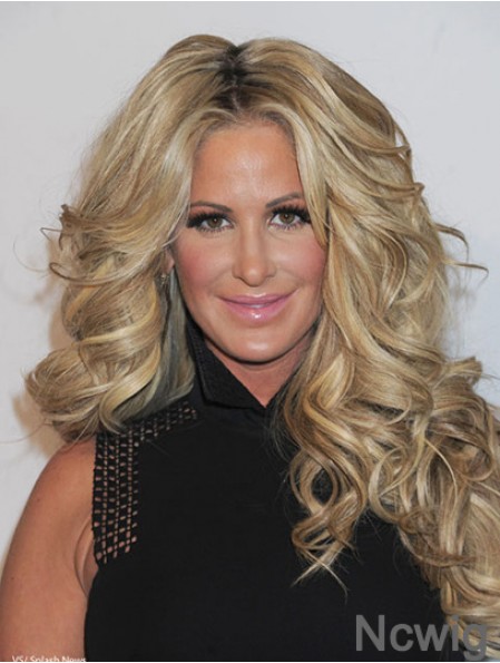 Pop Wigs By Kim Zolciak Curly Style Long Length Blonde Color