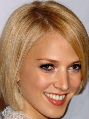 100% Hand Tied Chin Length Straight Monofilament Bob Wigs