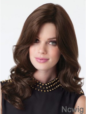 Brown Long Durable Wavy Layered Lace Wigs
