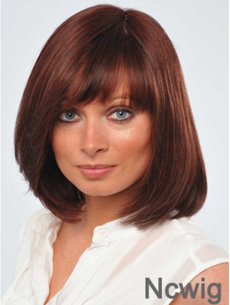 12 inch Fabulous Red Bobs Monofilament Wigs