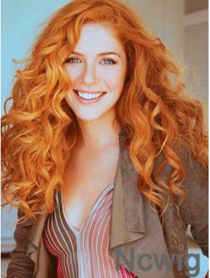 Without Bangs Long Copper Wavy 18 inch Hairstyles Human Hair Rachelle Lefevre Wigs