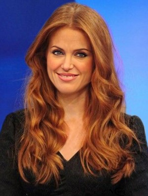Long Wavy 100% Human Hair Full Lace Isla Fisher Wigs In UK