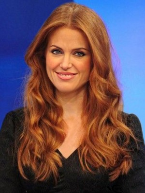 Long Wavy 100% Human Hair Full Lace Isla Fisher Wigs In UK