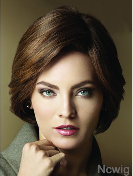 Layered Short Brown Straight Popular Petite Wigs