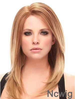 Auburn Shoulder Length Trendy Straight Without Bangs Lace Wigs