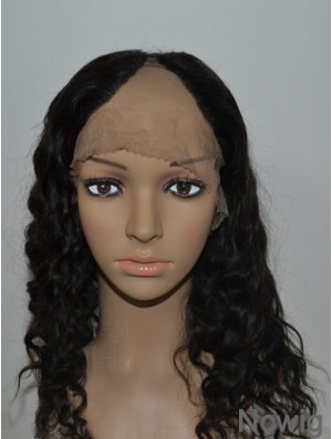 Online Black Long Curly U Part Wig