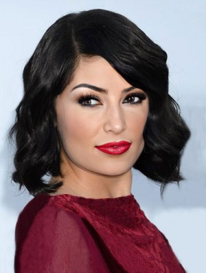 10 inch Flexibility Black Chin Length Wavy Classic Jessie J Wigs