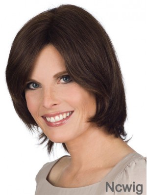 Lace Front Chin Length Straight Brown Natural Bob Wigs