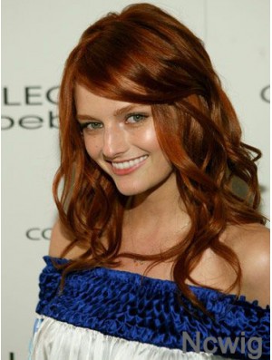 Lace Front Wavy Without Bangs Shoulder Length 18 inch Natural Human Hair Lydia Hearst Wigs
