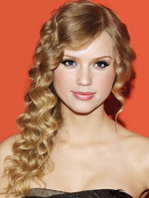 Lace Front Without Bangs Wavy Long Blonde Cheapest Taylor Swift Wigs