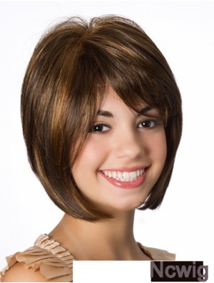 Lace Front Straight 10 inch Brown Bob Hairstyles
