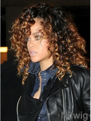 Top Long Brown Kinky Capless Rihanna Wigs