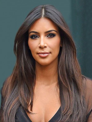 Auburn Straight Lace Front Natural 24 inch Kim Kardashian Wigs