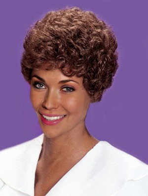 African American Hair Wigs Classic Cut Auburn Color Short Length