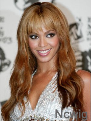 Long Wavy With Bangs Full Lace 20 inch Cheap Beyonce Wigs
