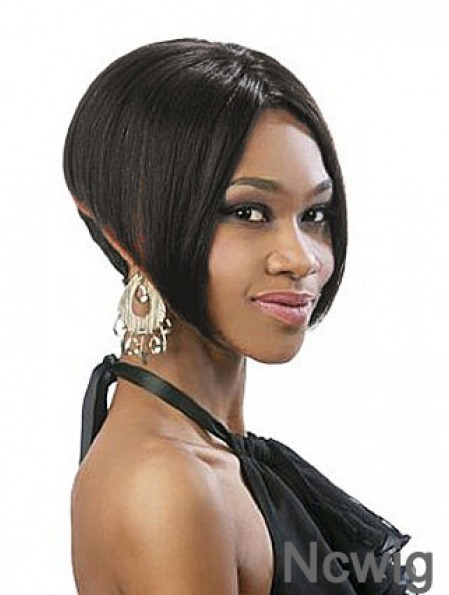 Chin Length Black Bobs Straight New Full Lace Wigs