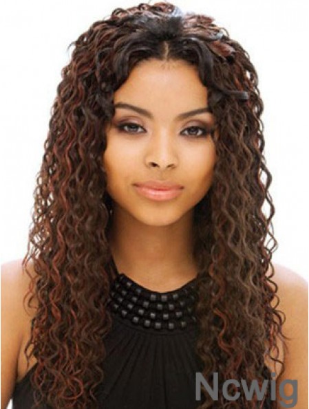 Long Auburn Without Bangs Curly Online Full Lace Wigs