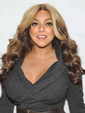 Without Bangs Wavy Ombre/2 Tone 22 inch Suitable Wendy Williams Wigs