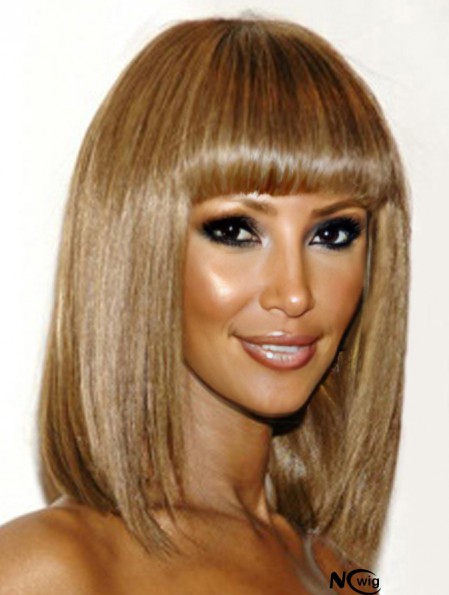 Shoulder Length Yaki Capless Blonde 12 inch Discount Iman Wigs