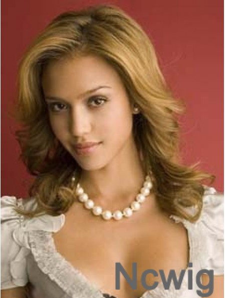 Wavy Lace Front Without Bangs Long Blonde Fabulous Jessica Alba Wigs