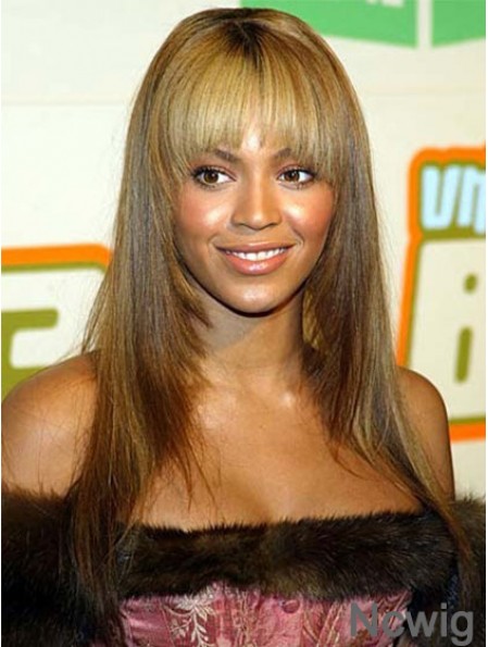 Long Straight With Bangs Capless 22 inch Hairstyles Beyonce Wigs