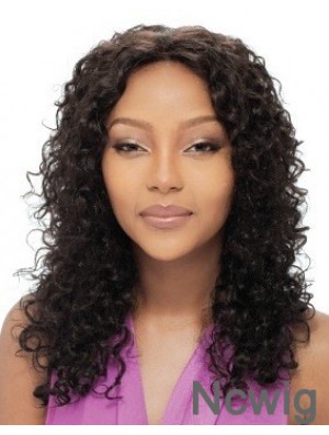 Long Black Curly Without Bangs Amazing African American Wigs