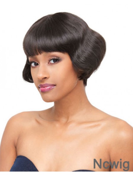 Capless Short Straight Brown Exquisite Bob Wigs