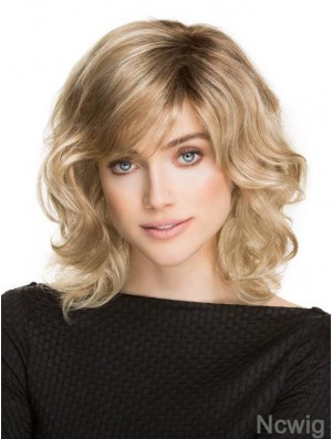 Classic Wigs With Synthetic Shoulder Length Blonde Color