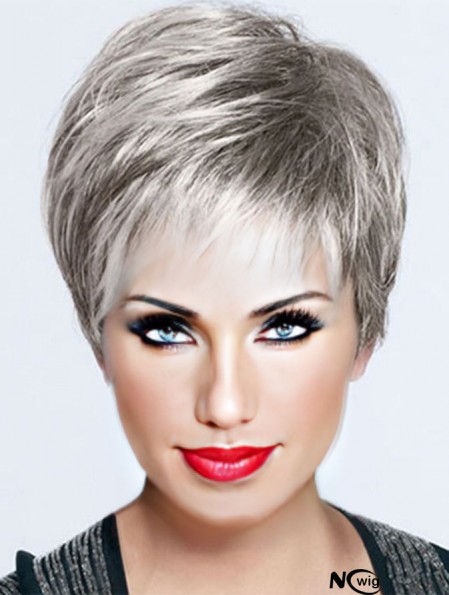 Short Wigs For Lady With Capless Straight Style Cropped Length