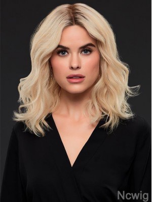 Layered 14 inch Shoulder Length Wavy Style Medium Wigs