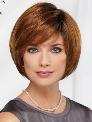 10 inch Chin Length Auburn Straight Comfortable Bob Wigs