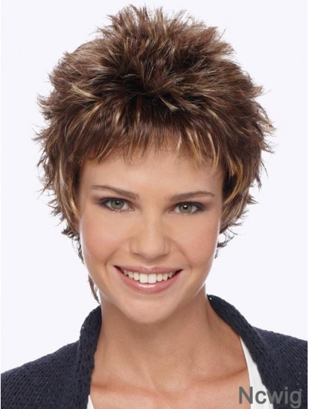 Boycuts Blonde Wavy 6 inch Short Synthetic Wigs