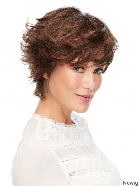 100% Hand-tied Auburn 6 inch Short Layered High Quality Classic Wigs