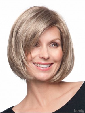 Lace Synthetic Wigs UK With Monofilament Bobs Cut Chin Length