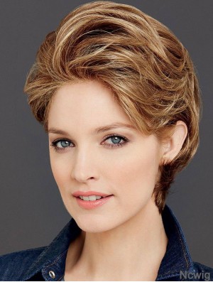 Wavy Brown Top Short Classic Wigs