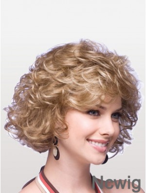 Synthetic Cheap Wigs With Capless Layered Cuts Chin Length Blonde Color