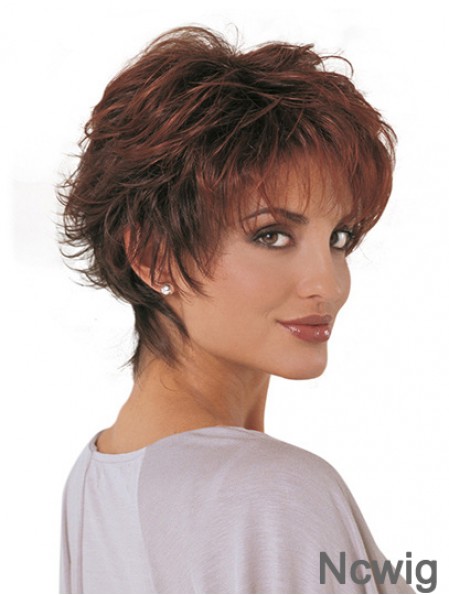 Synthetic Fashion Wigs Classic Cut Short Length Auburn Color