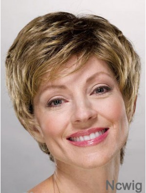 Ladies Wigs Cheap Synthetic With Capless Boycuts Short Length