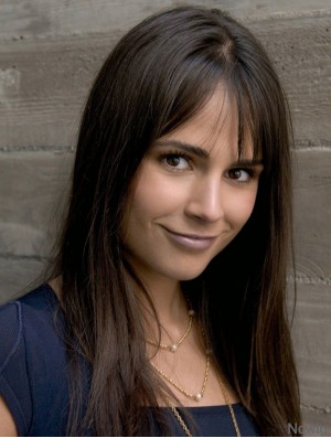 Jordana Brewster Long Length Straight Style Black Color With Bangs