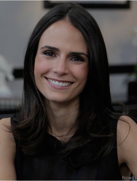 Convenient Black Long Straight 16 inch Without Bangs Jordana Brewster Wigs